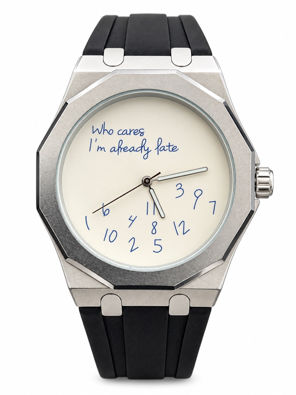 Men’s Who Cares I’m Already Late Watch Royal oak style